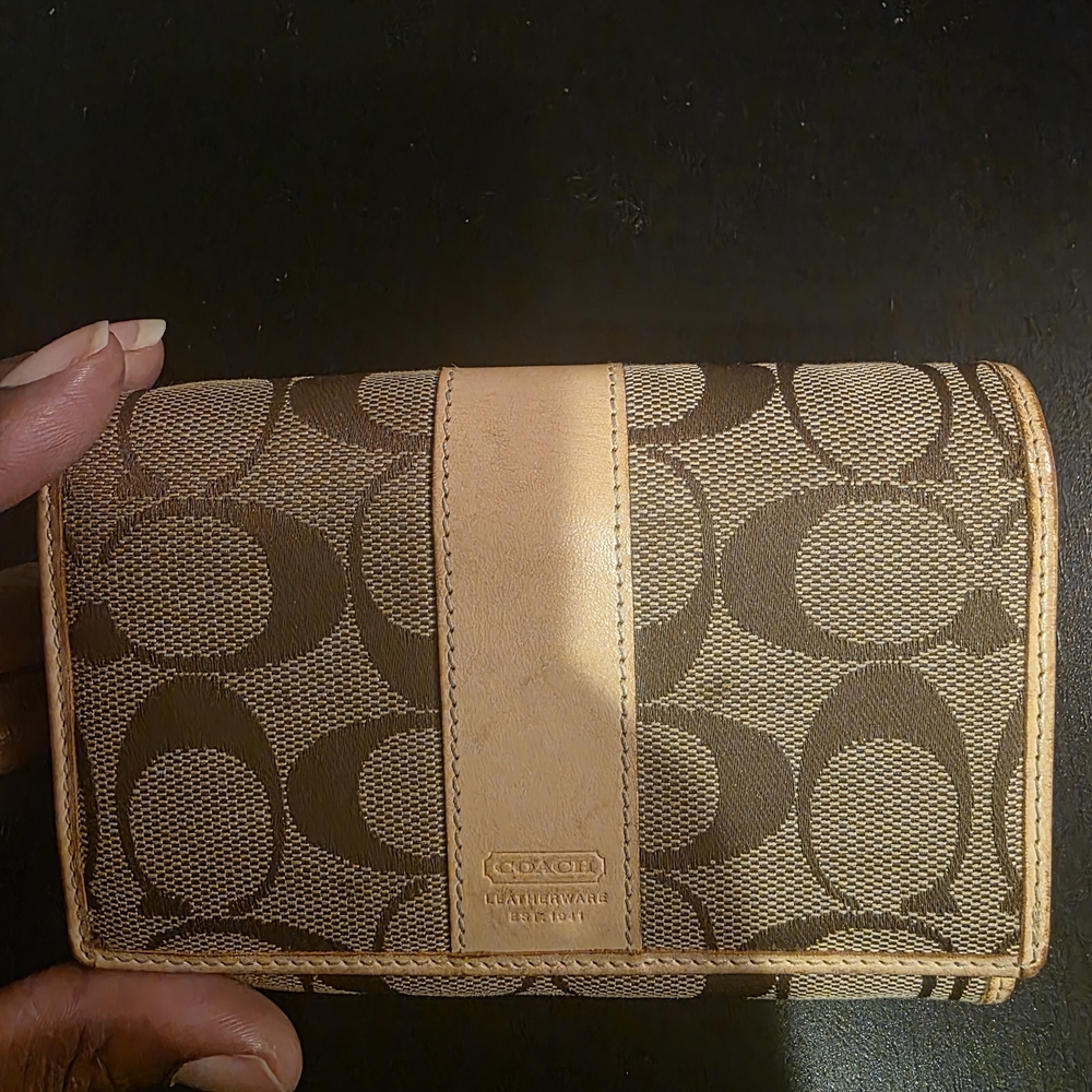 Coach Brown Monogram Wallet